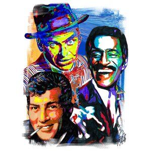 Rat Pack Frank Sinatra Sammy Davis Jr Dean Martin Poster Print Wall Art 18x24